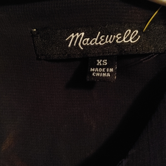 Madewell ruffle sleeve top in climbing vine size extra small - Picture 6 of 7